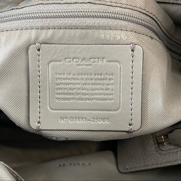Coach Colorblock Mixed Leather Fulton 25006 DK/Heather Gray Black $350 - Picture 5 of 13